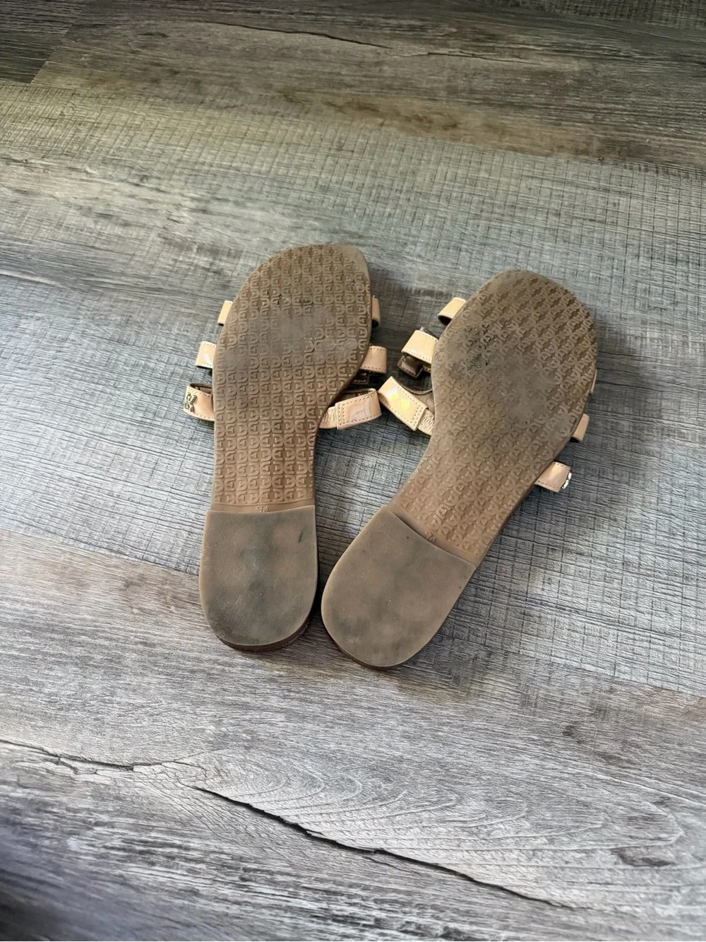 Sam Edelman Bay Slide Sandal 9.5 Almond Tan Brown Taupe Leather